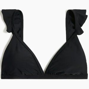 J. Crew Ruffle Shoulder Bikini Top